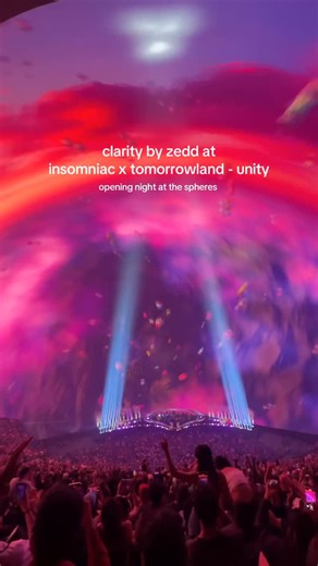 claire yang on Instagram: "CLARITY IS CLAIRE’S SONG  the visuals at insomniac x tomorrowland unity collab were absolutely INSANE and the song choices were so good we knew like every song hahaha (but also we rave much). so happy we could catch the opening night at the vegas spheres!! . . . . . #unity #tomorrowland #insomniac #edc #spheres #vegas #rave #edm"