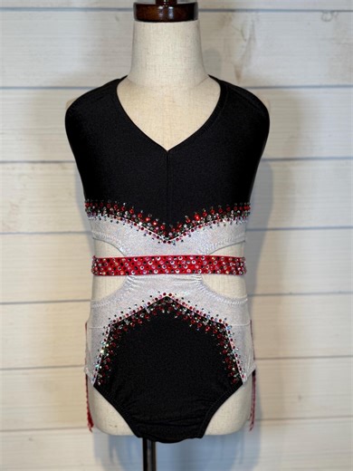 Black Red and Silver Dance Costume - Etsy