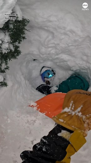 531K views · 7.1K reactions | "We'll get you out of here in a sec." A snowboarder who got trapped upside in a tree well is lucky to be alive after being rescued by a backcountry skier in Washington state. https://abcn.ws/2FLyzTu | ABC News | Facebook