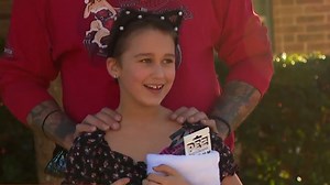 Little girl receives her 'Santa's wish list' toys from Lowe's employees
