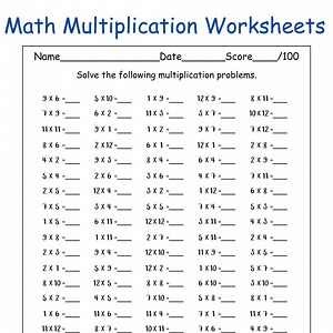 30 Printable Math Multiplication Worksheets for Kids - Fill in the Blanks -multiplication Practice Worksheets-answers Included - Etsy UK