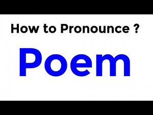 POEM Pronunciation | How to Pronounce POEM ? | How to say POEM correctly | English pronunciation