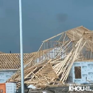 10K views · 80 reactions | This video is out of the Cypress area, where a house under construction collapsed during the storms. If you have photos or videos from today's weather, share it through the Near Me feature of our app. But don't put yourself in danger to get the shot. | KHOU 11 News | Facebook