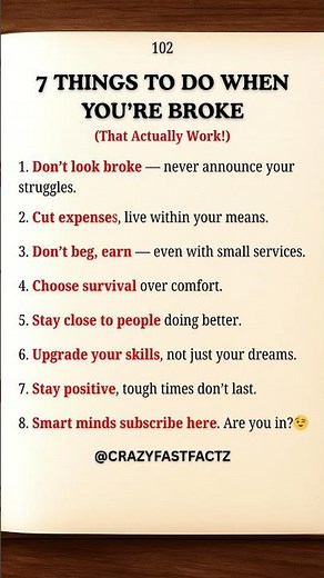 7 Things to Do When You’re Broke (That Actually Work!) #psychologyfacts