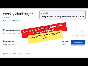 automate cybersecurity tasks with python coursera weekly challenge 3 answers || Google Cybersecurity