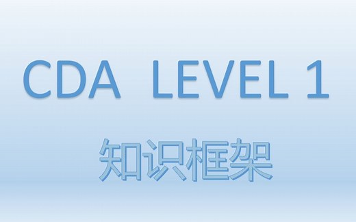两分钟告诉你CDA LEVEL1考些什么：考试知识框架