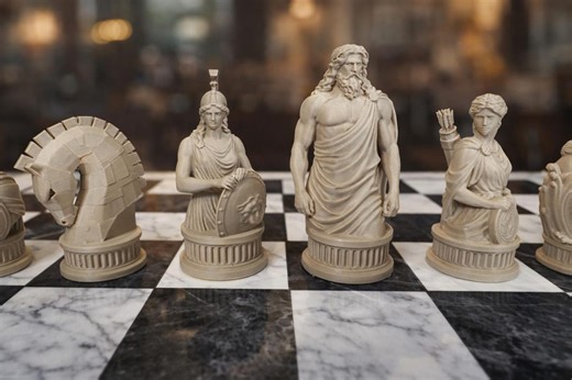 Greek Mythology Chess Set Pieces Only - 3D Printed PLA - Etsy