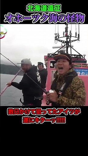 オホーツク海の怪物が現れた！！ #shotrs #釣りよかでしょう #釣りよか #fishing #北海道遠征 #オオカミウオ