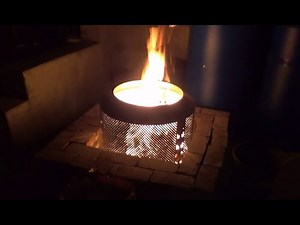 DIY: Make a fire pit from a washing machine stainless steel drum (side loading)