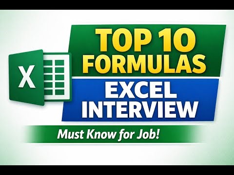 Top 10 Excel Formulas for Interview (Must Know!)