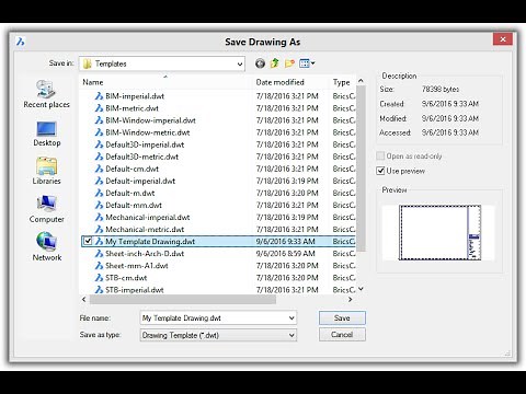 Creating Custom Template Drawings BricsCAD