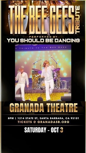 You Should Be Dancing (BEE GEES Tribute) returns to Santa Barbara - OCT 3