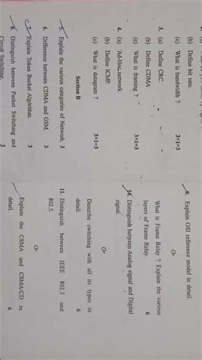computer network question paper #bca computer network question paper