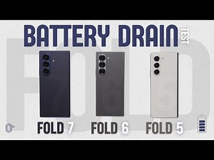 Samsung Galaxy Z Fold 7 vs Z Fold 6 vs Z Fold 5 Battery Drain Test - 4G/5G Data