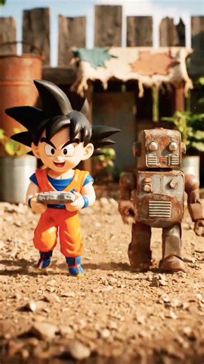 Goku Builds a Super Train for Kitten 🐱🚄 BUT It Turns Into a Robot! #dragonball#robot #short