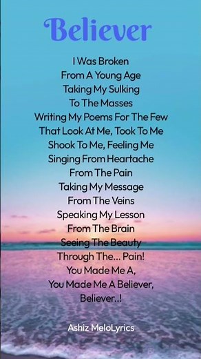 🎶🔥 Believer | Lyrics Video#Believer #ImagineDragons #RockVibes #MusicLovers