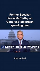 29 reactions · 18 comments | Former House Speaker Kevin McCarthy joined "Squawk Box" to discuss the state of DC politics, Congress’ bipartisan $1.59 trillion spending deal, the 2024 election and more. More: cnb.cx/3TTDb3Q | CNBC | Facebook
