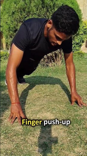 Finger push-up step by step