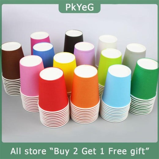 [COD] PkYeG KITCHEN 10PCS 9oz 250ml Solid Thick Paper Cup Disposable Cup Wedding Birthday Party Holiday Disposable Tableware | Lazada PH