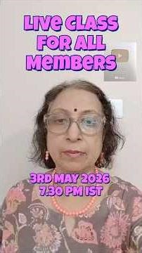 Primary & Special Members Live English Class by Prof. Sumita Roy on 3rd May 2026 7.30 PM IST