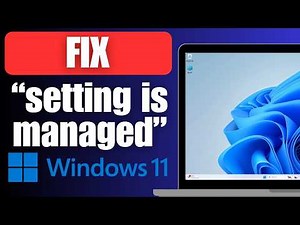 Fix "This Setting is Managed By Your Administrator" Windows 11 Error