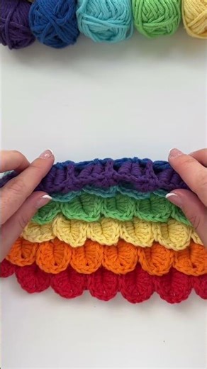 Beautiful Crocodile Stitch, full tutorial is on my youtube channel! 🧶