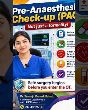 Is Pre-Anaesthesia Check-up (PAC) necessary before surgery, or is it just a routine formality? 🏥💉