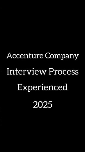 Accenture Interview Process for Experienced 2025#interview #interviews #accenture