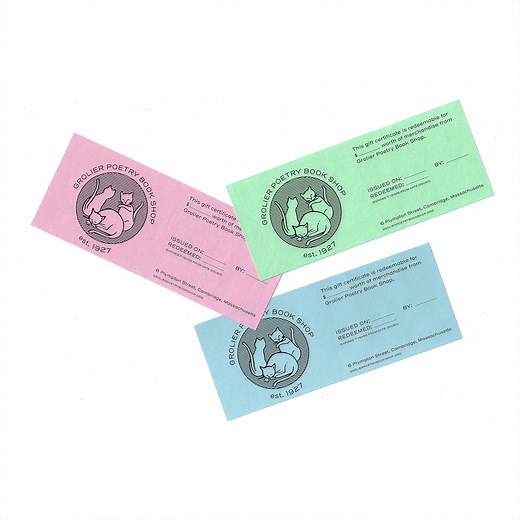 Do you need a last-minute present? Consider purchasing a Grolier Poetry Book Shop gift card. Pick one up in-store or online: https://www.grolierpoetrybookshop.org/shop/p/gift-card | Grolier Poetry Book Shop
