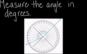 Measuring angles with a circular protractor