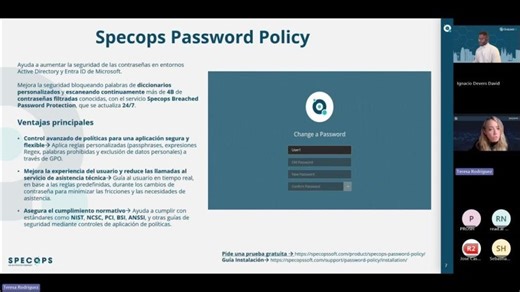 Protege tu organización: Cómo fortalecer contraseñas con Specops Password Policy | Geraldine Tapia
