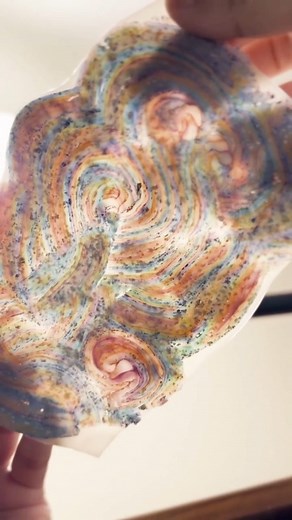 Saheli Paul on Instagram: "Faux rainbow geode polymer clay slab!! When your clay decides to throw a rainbow party 🎉🌈✨ Swirls, sparkles, and a whole lotta sass! #polymerclayartist #polymerclay #polymerclayart #artistsofinstagram #handmadewithlove #processvideo"