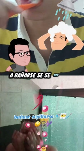 bañase sepillarse 😶‍🌫️🚿🪥😌🎧 #sonidos #rimas #letrasmusica