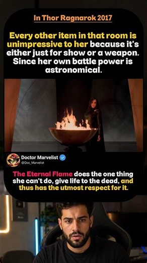 Why was Hela only impressed by Eternal Flame?