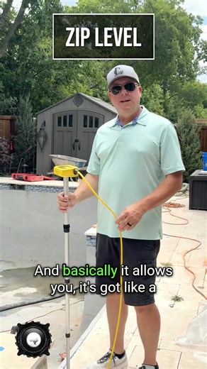 📏🔧 Using the Zip Level Tool for Accurate Height Measurements! 🌟 #DIY #HomeImprovement #Tools Check out this fantastic tool called the Zip Level. This device features a 100-foot cord and helps you measure height differences around any area after setting a baseline. 🌐 In this video, I'll show you how to establish a zero point and measure the difference in heights around our pool. For example, setting zero at one spot allows us to find that another spot is 14 inches different. 📊 The Zip Level 
