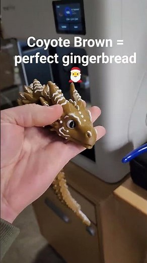 Printing gingerbread dragon on our Snapmaker U1 with Pro PCTG #3dprinting #gingerbread