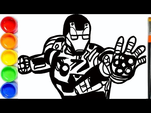 How to draw and color Iron Man From Avengers