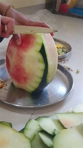cutting 🍉 # summer best fruit # harvesting watermelon # youtubeshort # royal shetkari