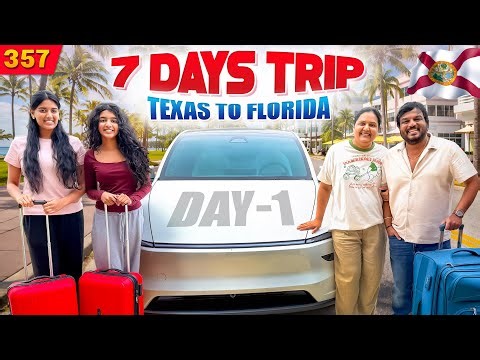 7 Day Trip Started 😍 DAY-1 | TEXAS to FLORIDA | VAAS Family