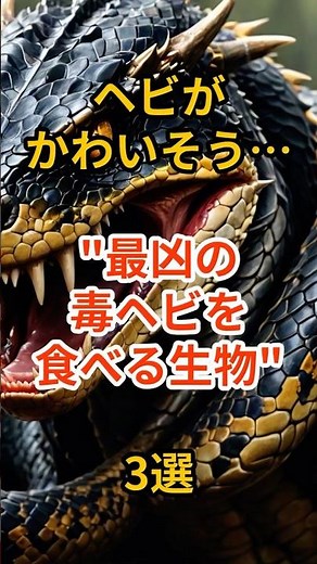【ヘビがかわいそう…】"最凶の毒ヘビを食べる生物"3選 #雑学 #危険生物 #怪物