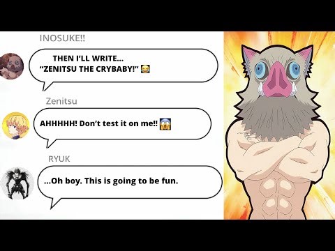 What If Inosuke Finds the Death Note!? #demonslayer #inosukehashibira