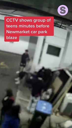 Teens Caught on CCTV Moments Before Newmarket Car Park Fire