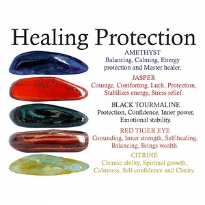 Healing Protection Crystals Set, Healing, Protection, Amethyst, Red Jasper, Black Tourmaline, Red Tiger Eye, Citrine, Gifts, Crystals, Rocks - Etsy Canada