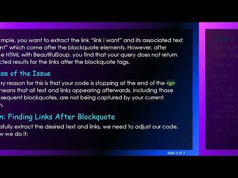 How to Scrape Text After a Blockquote Using BeautifulSoup in Python