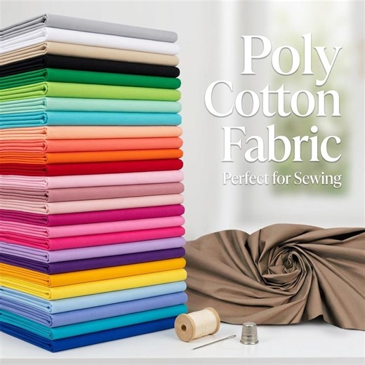 Poly Cotton Broadcloth Fabric 60 Inch Wide by Yard, Solid Uniform Fabric, Lightweight Sewing Fabric for Shirts Dresses Crafts - Etsy
