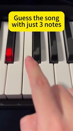 2. Guess The Song: Three notes 🎵#pianotutorial #melody #fyp #smartpiano #guessthesong