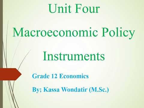 Grade 12 Economics Unit 4 - Lesson 1