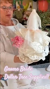 Gnome Bride!! Dollar Tree supplies!! Fun and easy to make! Come see this diy project today!!:)