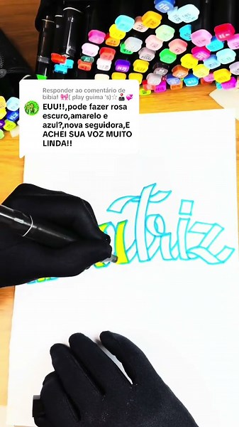 Desenhando o nome BEATRIZ!!! #lettering #aquareladesenhos #art #papelaria #adoroserdesenhista