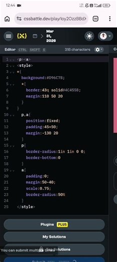 CSS Battles Daily Target 31st March 2026 Solution | 222 chars | CSS Challenges #cssbattles #css
